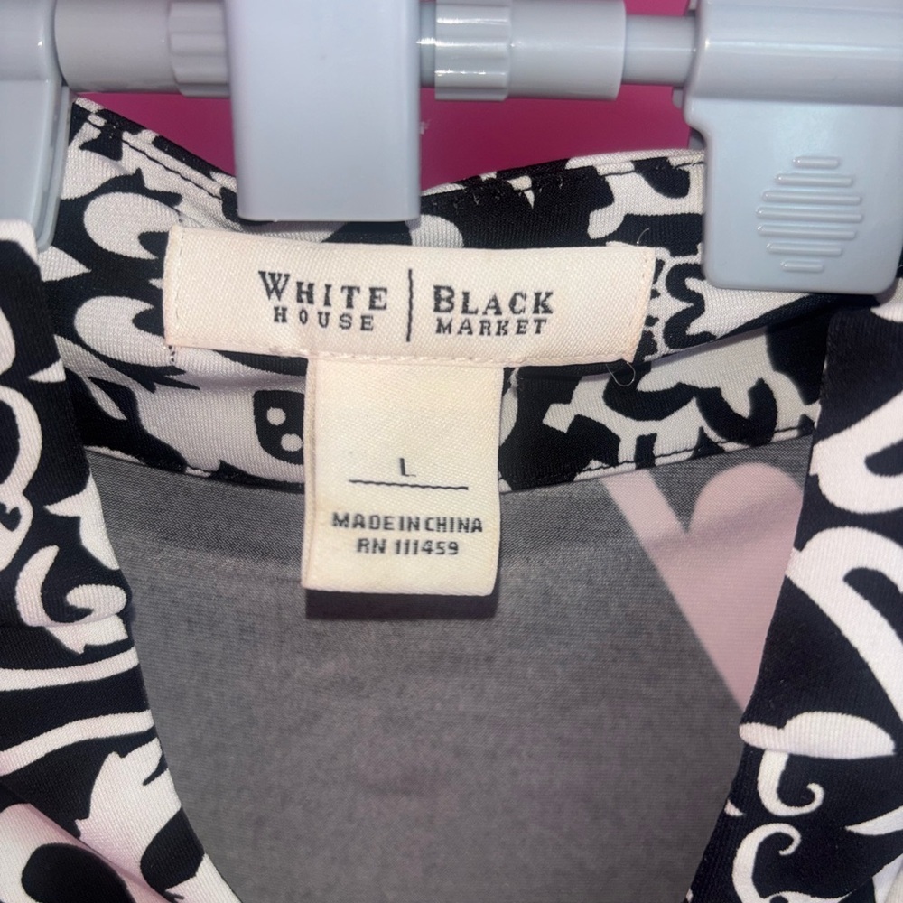 White House Black Market ladies paisley print long sleeve blouse MSRP $128 - Picture 4 of 7